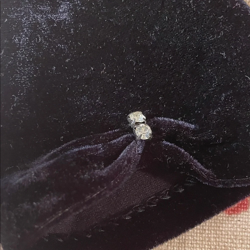 Vintage Carolina Amato 14” Black Velvet Long Stretchy Gloves Rhinestone Detail